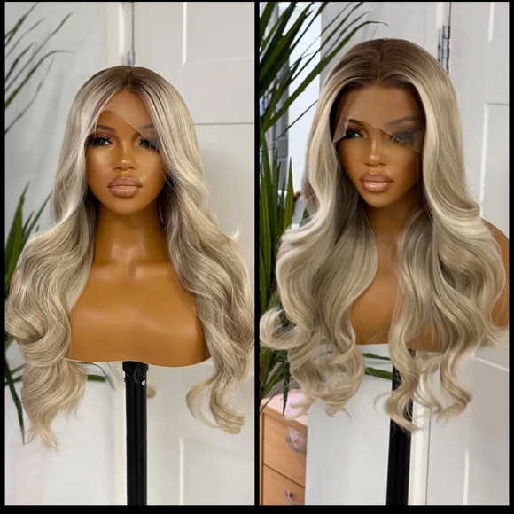 Human Hair Blended Lace Front Wig